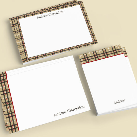 Plaid Flat Note Card Collection